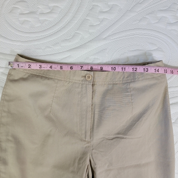 Talbots Wool Silk Womens Trousers Dress Pants Tan Stretch Straight Leg Size 6 - Picture 7 of 10
